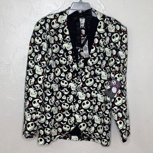 Nightmare before Christmas Glow in the Dark Dinner Jacket W Bow Tie SZ S/M NWT
